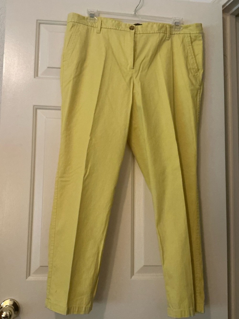 NWOT Talbots SZ 16 Yellow Cotton Chino Pants